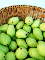 Pears in the basket