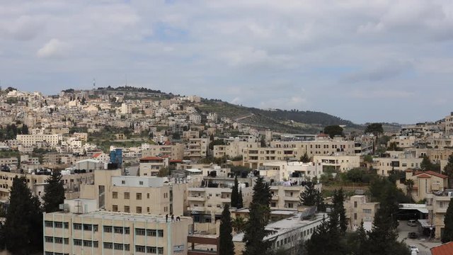 Time Lapse of the City of Bait Jala\ Bethlehem in the morning.