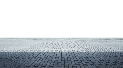 Empty cement floor isolated on white background