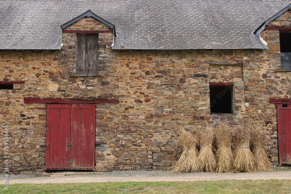 Wall mural barn (france)