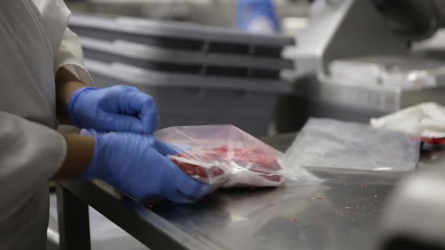 Processing Meat Packaging Production Beef