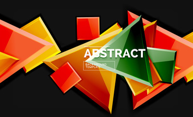 Squares and triangles geometrical background