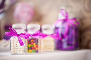 Beautiful wedding reception sweet buffet