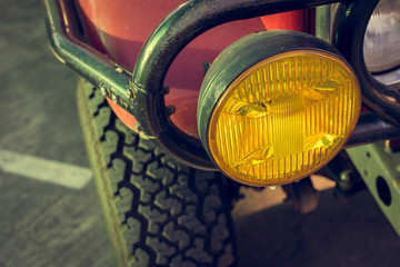 headlight of strong off-road car