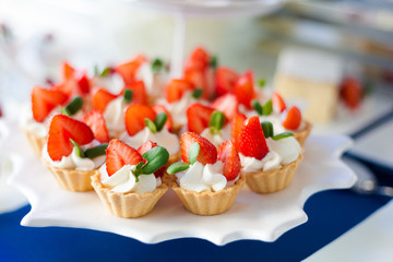 Beautiful wedding reception sweet buffet