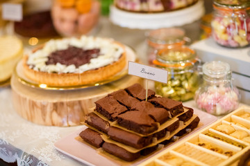 Beautiful wedding reception sweet buffet