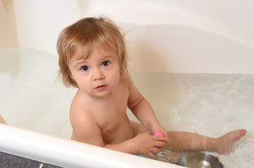 Baby in bath