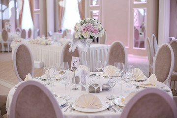 Beautiful decoration in restaurant for special event