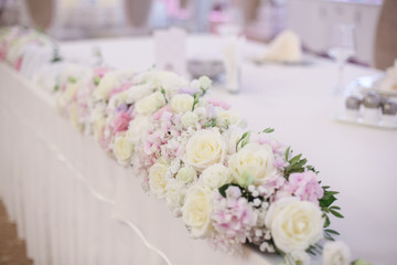 beautiful flowers on table