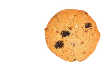 Cookies on white background. Copy space.