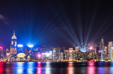 香港　ビクトリア・ハーバー　夜景