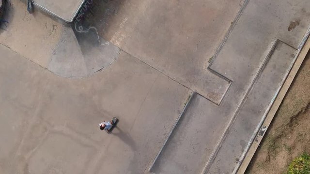 Drone flight over skete track. Santa Fe, Argentina