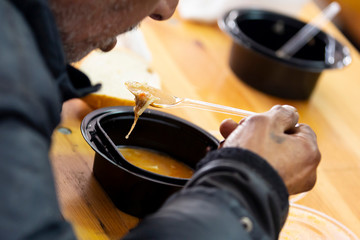 Poor man warm soup