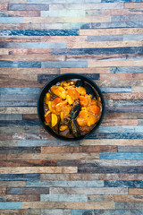 Obraz na płótnie Canvas bowl of Mediterranean french fish soup Bouillabaisse
