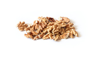 pile of nuts isolated on white background