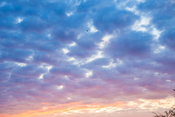 Colorful dramatic sky cloud sunset