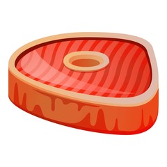 Cook steak piece icon. Cartoon of cook steak piece vector icon for web design isolated on white background