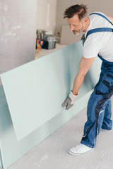 Working with drywall sheets