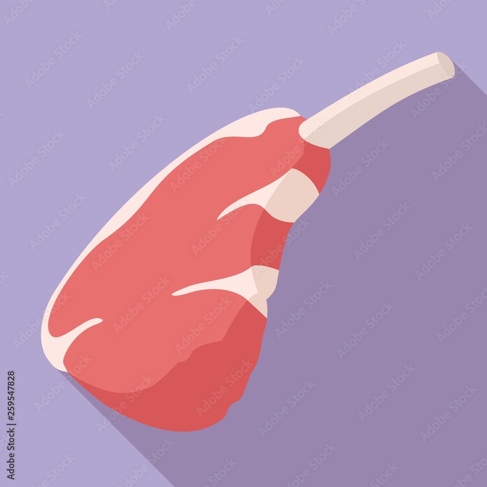 Poster steak bone icon. flat illustration of steak bone vector icon for web design