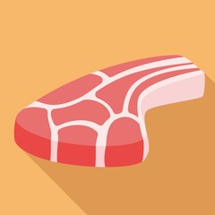 Cow steak icon. Flat illustration of cow steak vector icon for web design