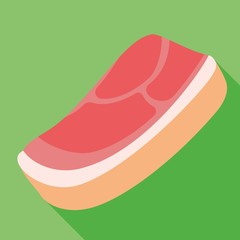 Pork steak icon. Flat illustration of pork steak vector icon for web design