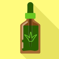 Aloe vera dropper icon. Flat illustration of aloe vera dropper vector icon for web design