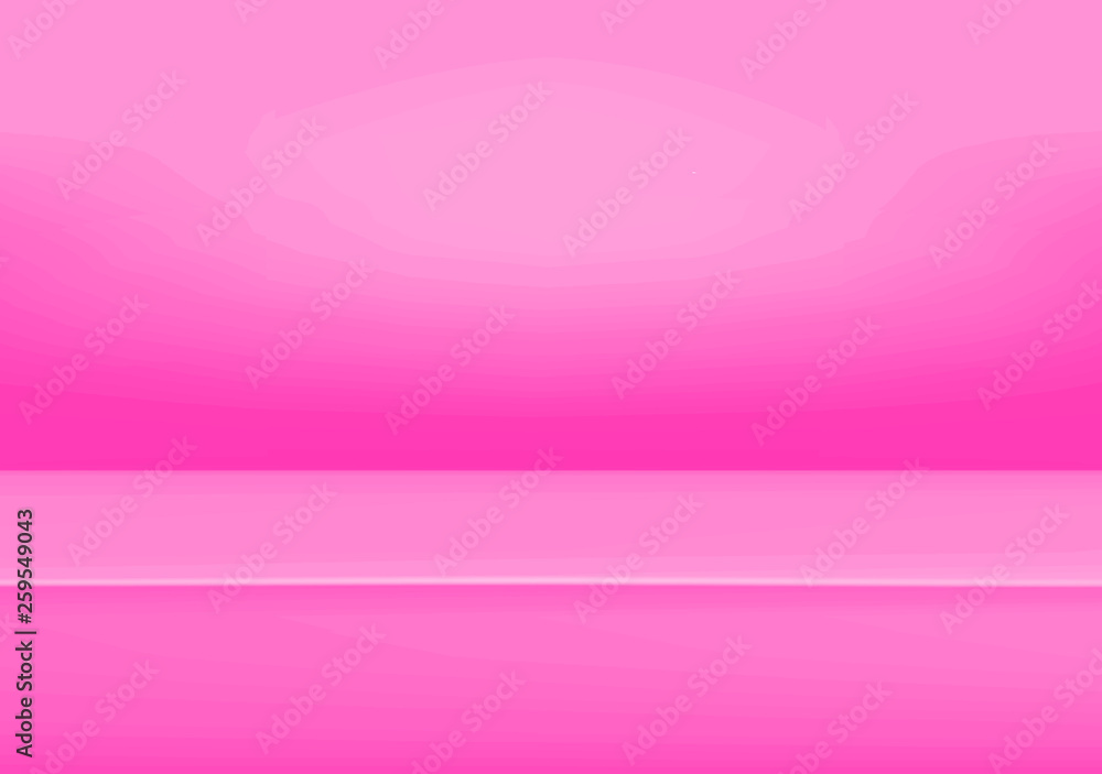 Poster banner for advertise product on website, vector empty light room background pink color studio table 