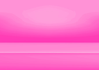 Banner for advertise product on website, Vector empty light room background pink color studio table room background ,product display with copy space for display of content design