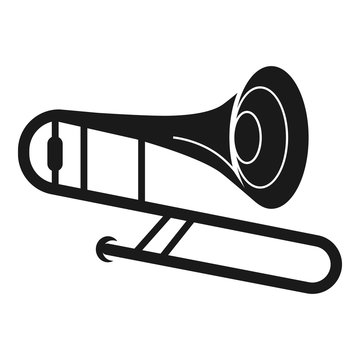 Trumpet instrument icon. Simple illustration of trumpet instrument vector icon for web design isolated on white background