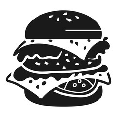 Double burger icon. Simple illustration of double burger vector icon for web design isolated on white background