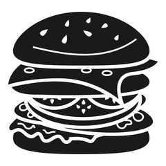 Fast burger icon. Simple illustration of fast burger vector icon for web design isolated on white background