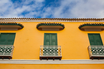 Renovated old colonial building in Trinindad, Cuba.