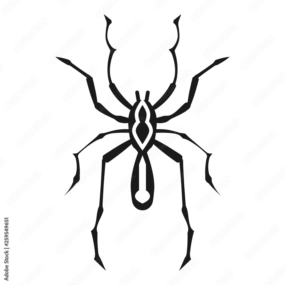 Poster bug spider icon. simple illustration of bug spider vector icon for web design isolated on white back