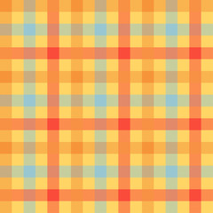 Tartan orange color seamless vector pattern