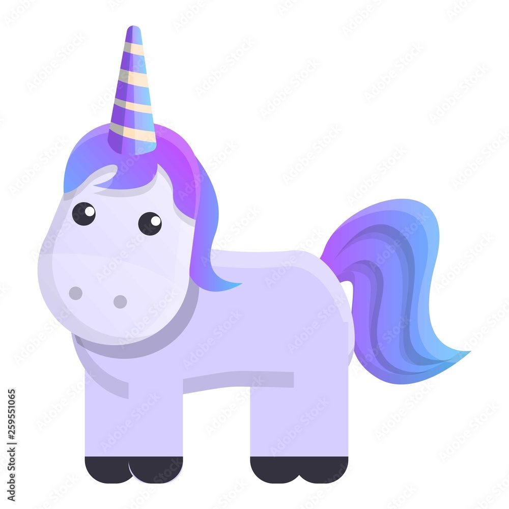 Poster magical unicorn icon. cartoon of magical unicorn vector icon for web design isolated on white backgr