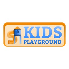 Kids playground tunnel logo. Cartoon of kids playground tunnel vector logo for web design isolated on white background