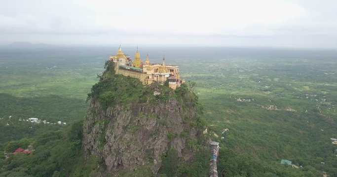 Aerial shot of Mount Popa, Myanmar (Burma) 05