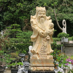 ornate statues in the marble mountains of danang march 2019