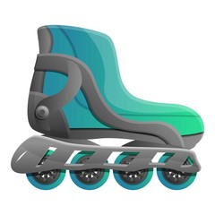 Pro inline skates icon. Cartoon of pro inline skates vector icon for web design isolated on white background