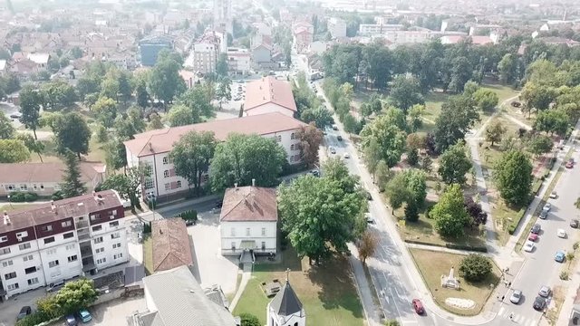 Aerial view of Brcko district, Bosnia and Herzegovina
