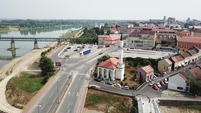 Aerial view of Brcko district, Bosnia and Herzegovina