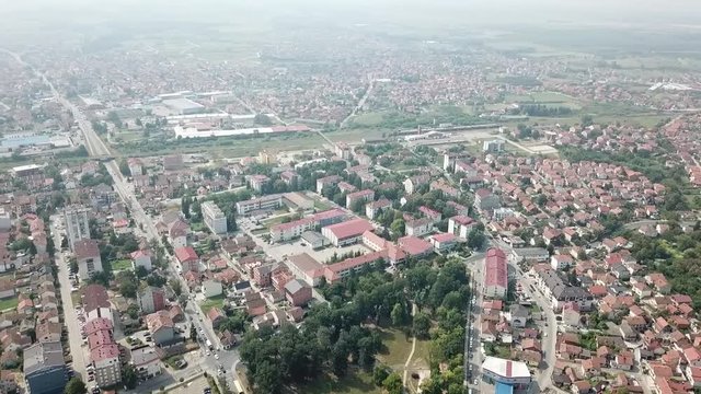 Aerial view of Brcko district, Bosnia and Herzegovina