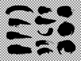 Set of ink spot for graphic design