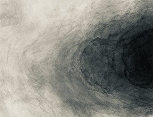 Watercolor paint texture grunge background black and grey color.