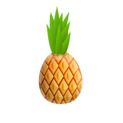 Summer pineapple icon. Cartoon of summer pineapple vector icon for web design isolated on white background