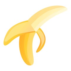 Clear banana icon. Cartoon of clear banana vector icon for web design isolated on white background