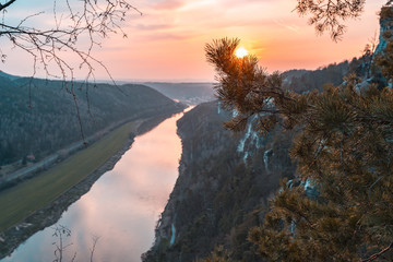 Bastei in the evening