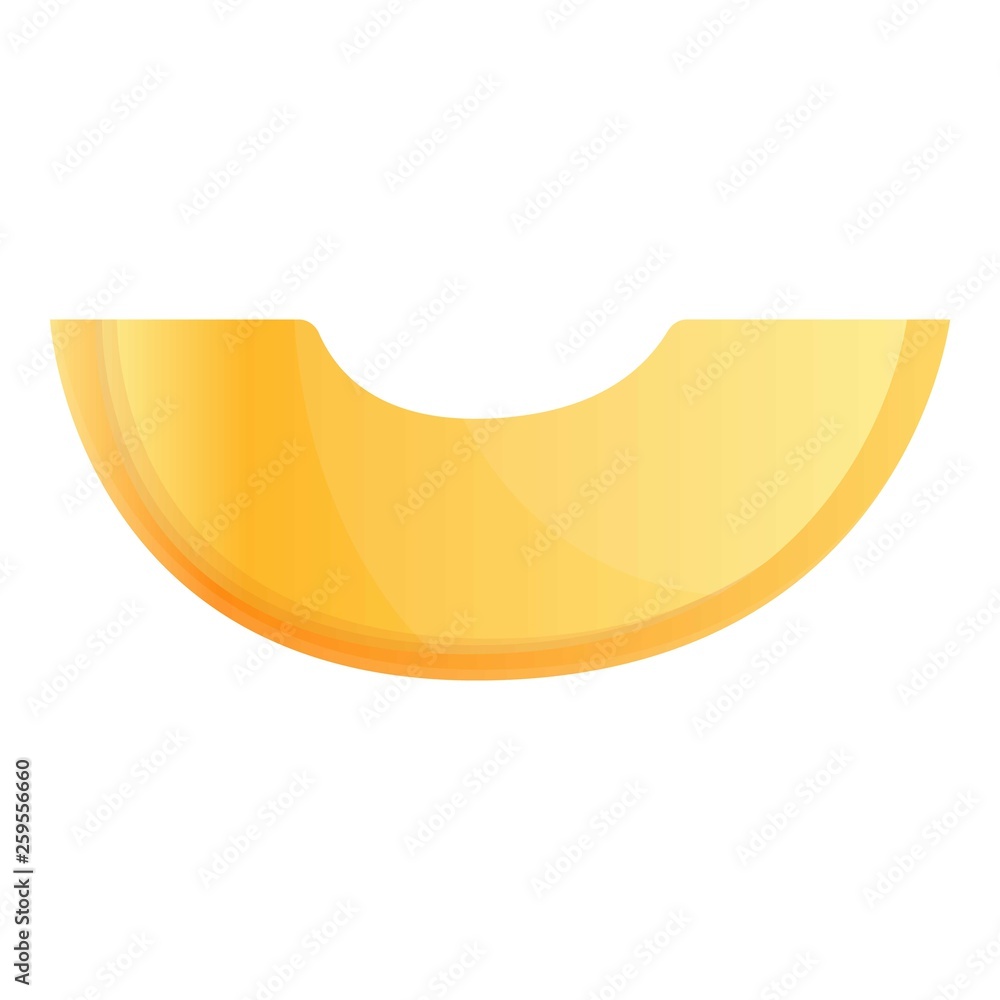 Poster apricot fresh slice icon. cartoon of apricot fresh slice vector icon for web design isolated on whit