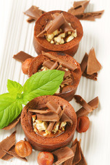 Mini chocolate hazelnut cakes