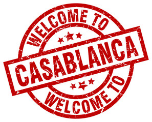 welcome to Casablanca red stamp
